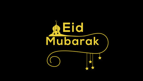 Eid-Mubarak-Loop-Motion-Graphics-Video-Transparenter-Hintergrund-Mit-Alphakanal.