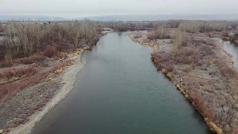 river scene in winter