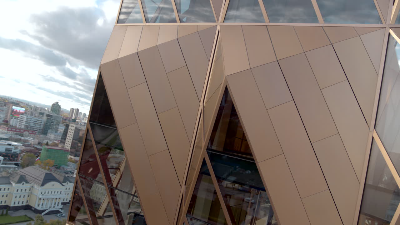 detalle arquitectónico moderno de un rascacielos