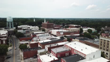 aerial flyover high above concord north carolina