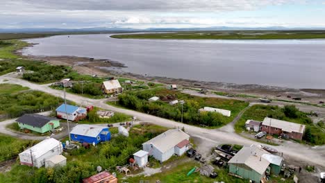 koyuk alaska aerial tilt up