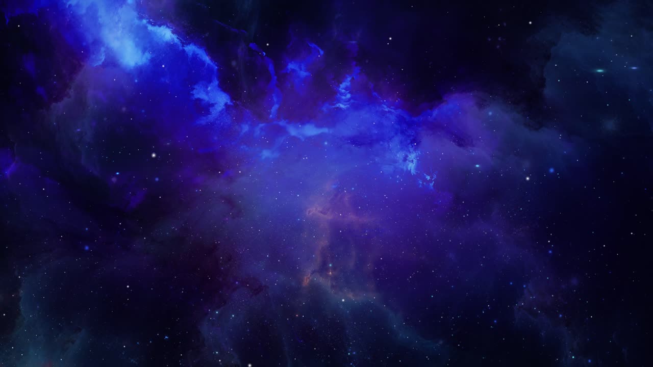 vista de la exploración de la nebulosa azul en el universo