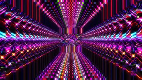 movimiento de onda de línea, colorido, sobre un fondo negro