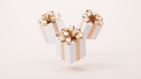 loop animation of gift boxes, 3d rendering.