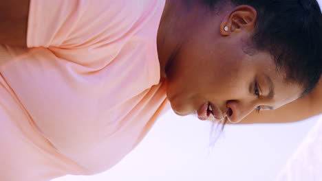 Fitness,-workout-and-black-woman-breathe