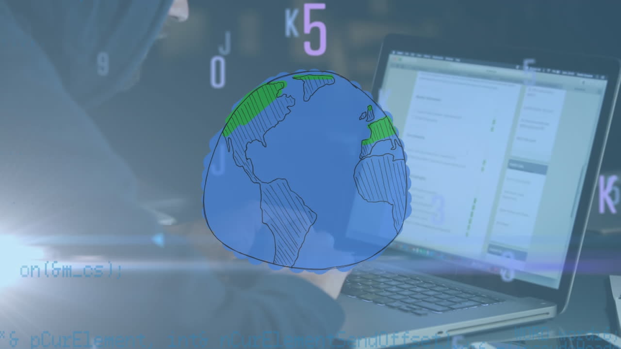 animación del alcance y procesamiento de datos sobre el hacker
