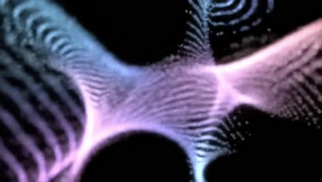 vibrant light patterns flow and change color in a captivating display. this mesmerizing visual experience evokes a sense of movement and creativity, engaging viewers in a unique artistic journey.