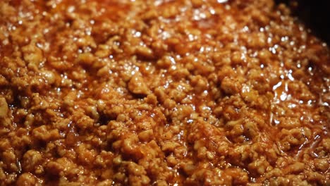 cooking ground meat in sauce