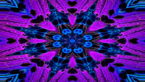 único colorido caleidoscopio fractal púrpura mármol patrón geométrico movimiento de fondo.