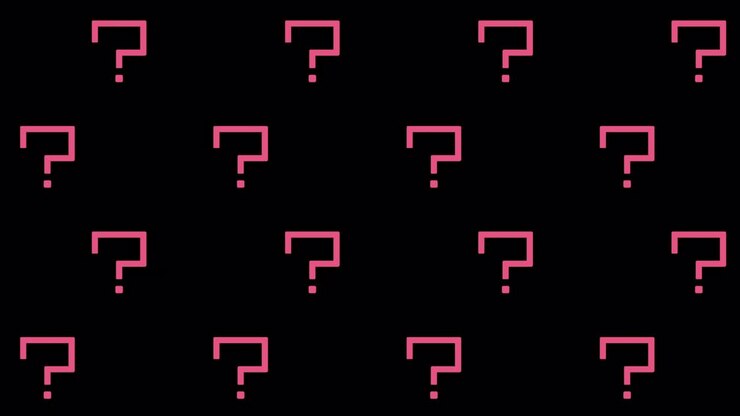 Simple Question Mark Rotating Background Black Background