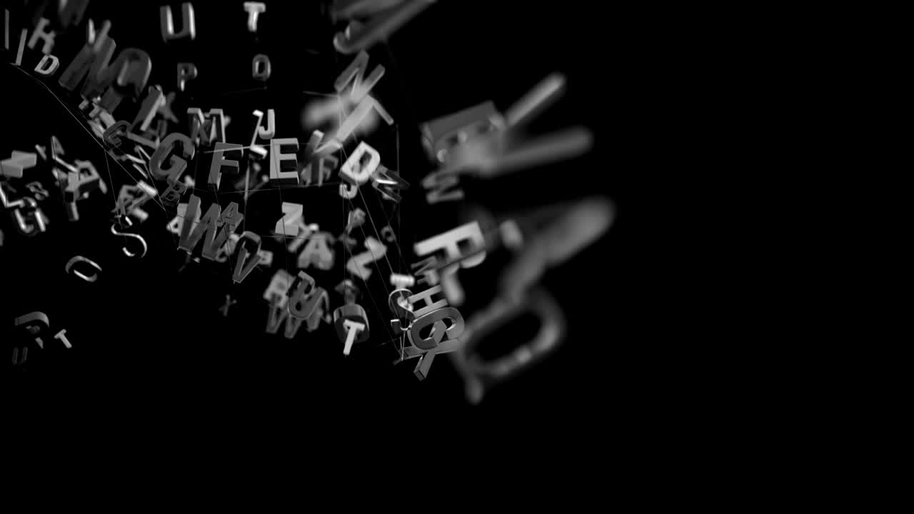 las letras del alfabeto 4k.