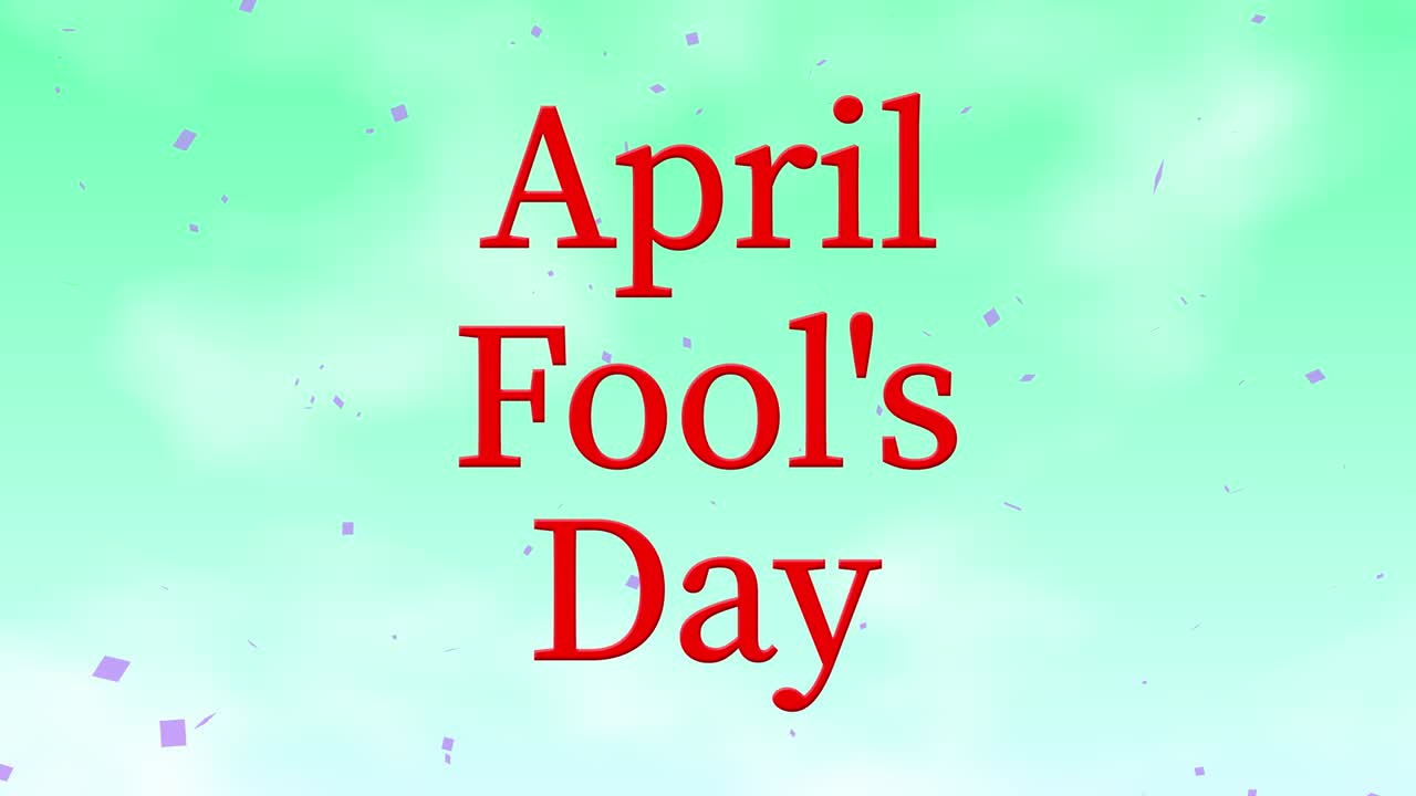 April Fool's English Message Text Animation Motion Graphics