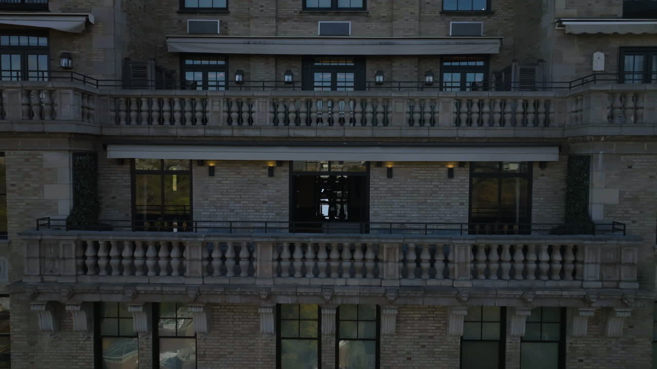 Aerial view in front of the 825 Fifth avenue building in sunny New York, USA
