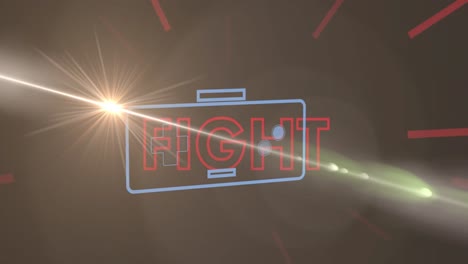 animation of fight text over gamepad icon