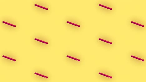 animation of red exclamation mark icons repeated on yellow background