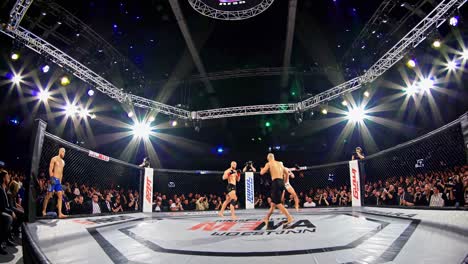 mma fight in octagon