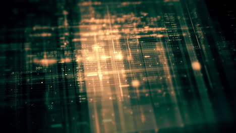 Immersive data matrix simulation UI with cutting-edge digital environment with a dynamic and immersive display of interconnected data matrix information networks systems background