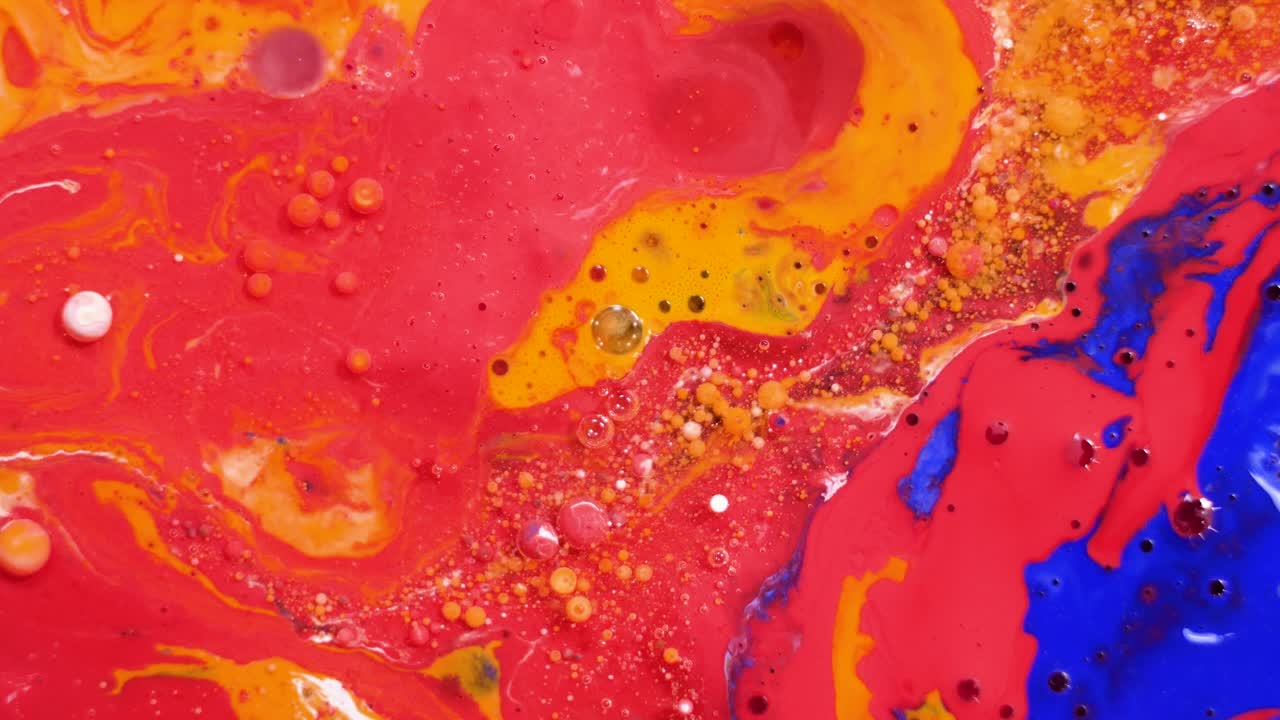 arte fluido abstracto con burbujas y colores