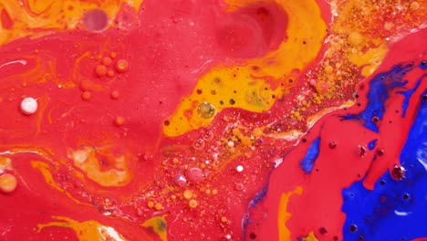 abstract fluid art with bubbles and colors