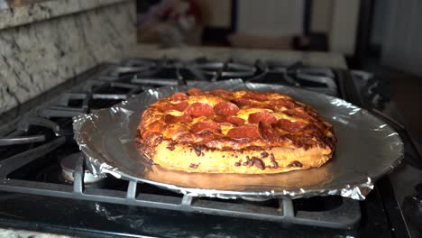 Hot-pizza-right-out-of-the-oven-cooling-off