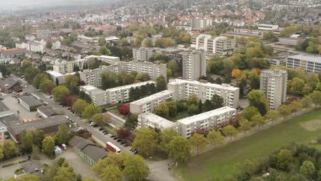 drone aerial footage of northeim in lower saxony, germany, europe