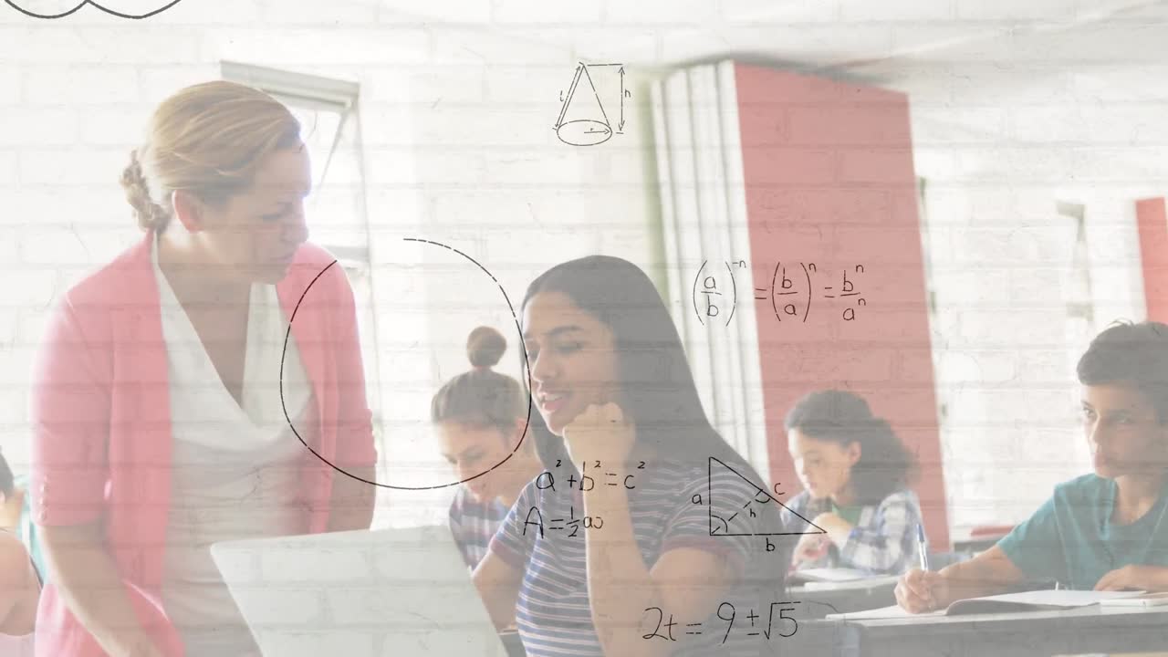 다양한 학생 그룹에 대한 수학 수식의 애니메이션