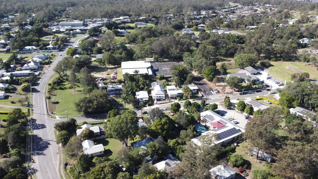 4K aerial view of Ipswich a small regional town in Australia