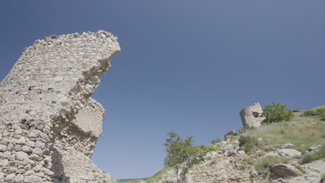 ruined castle in a valley