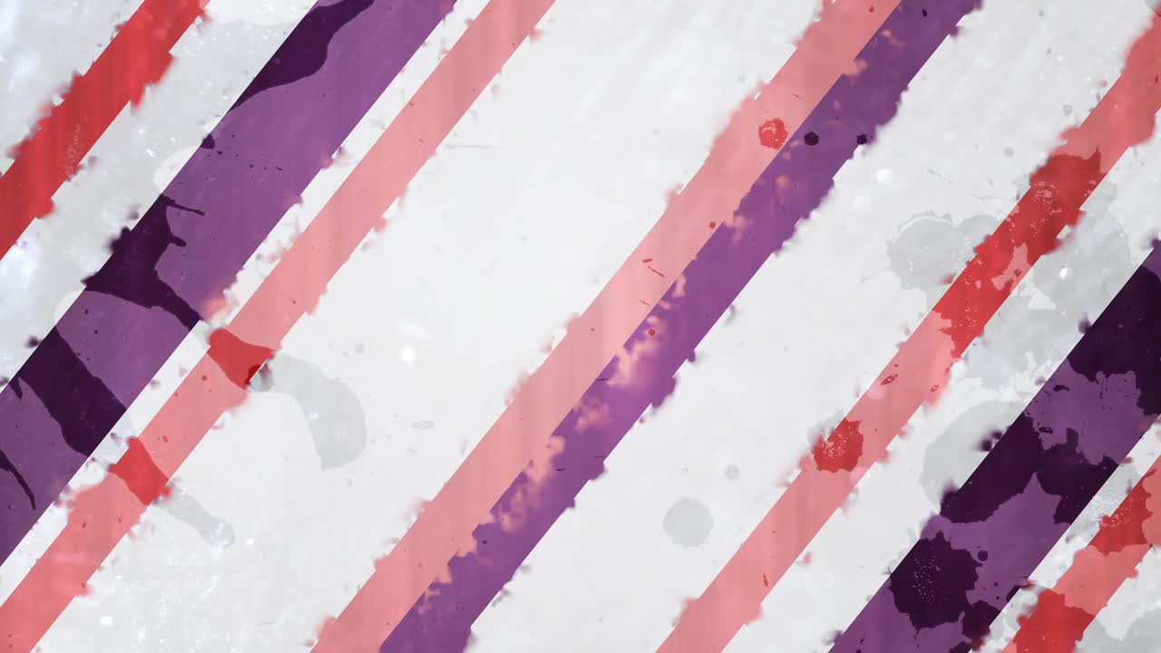 animación de rayas de pintura púrpura y rosa sobre un fondo gris