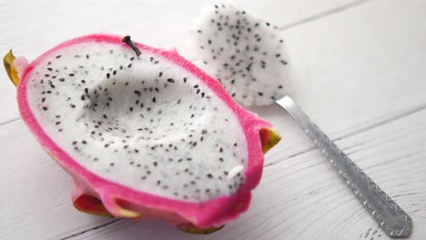 dragon fruit on a wooden table