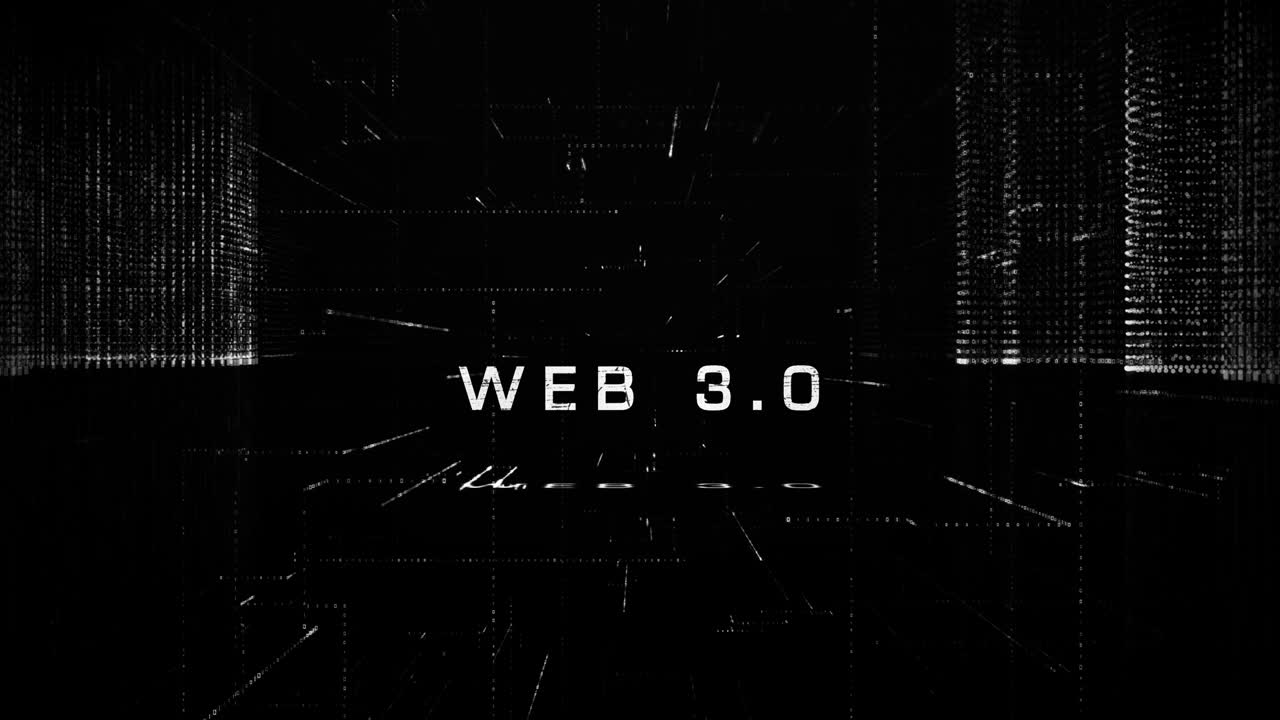 abstracto web digital 3.0 ciber ciudad fondo stock video usa, tecnología, elementos en bucle diseño de la ciudad partícula, abstracto, fondos web 3.0