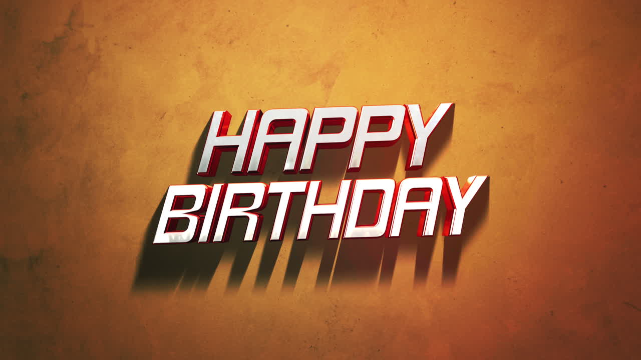 texto moderno de feliz cumpleaños en gradiente de moda amarillo