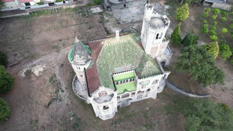 Verlassener-Palast-Von-Dona-Chica,-Palmela.-Braga,-Portugal