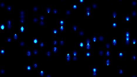 tecnología azul brillante código numérico animación de video