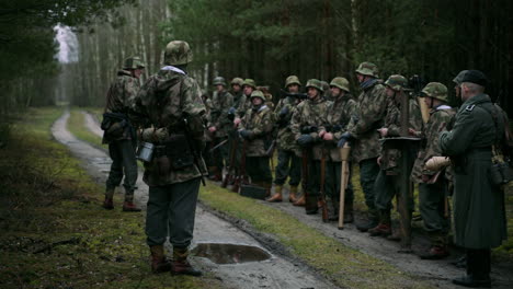 german soldiers in camouflage uniform