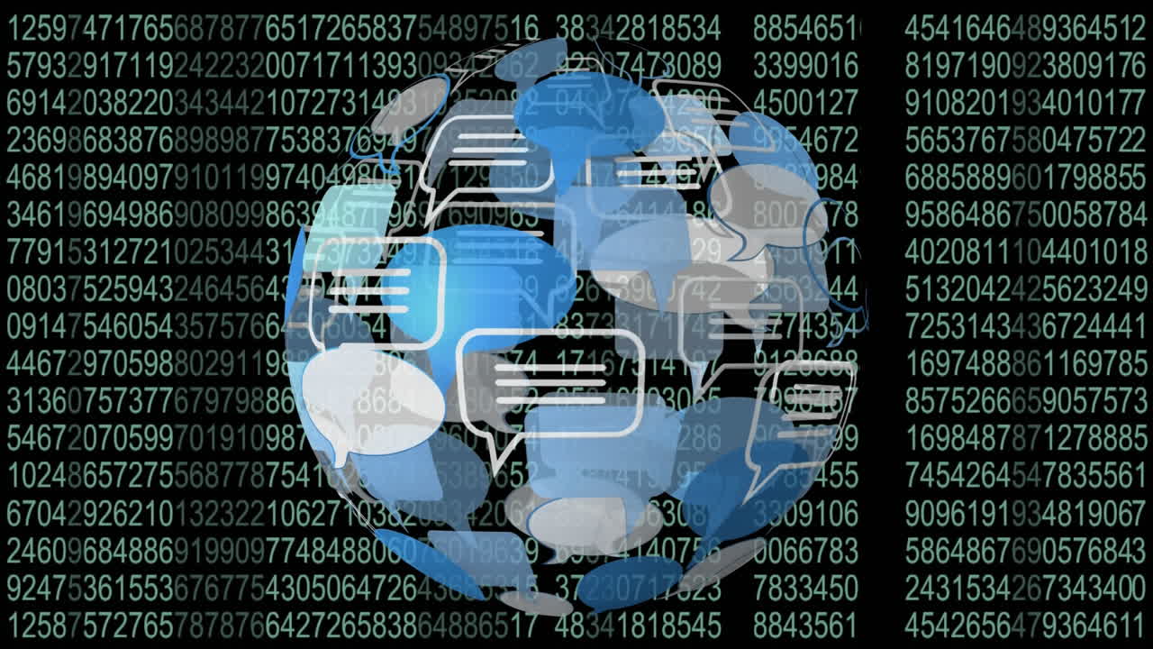 Message bubble icon and numbers