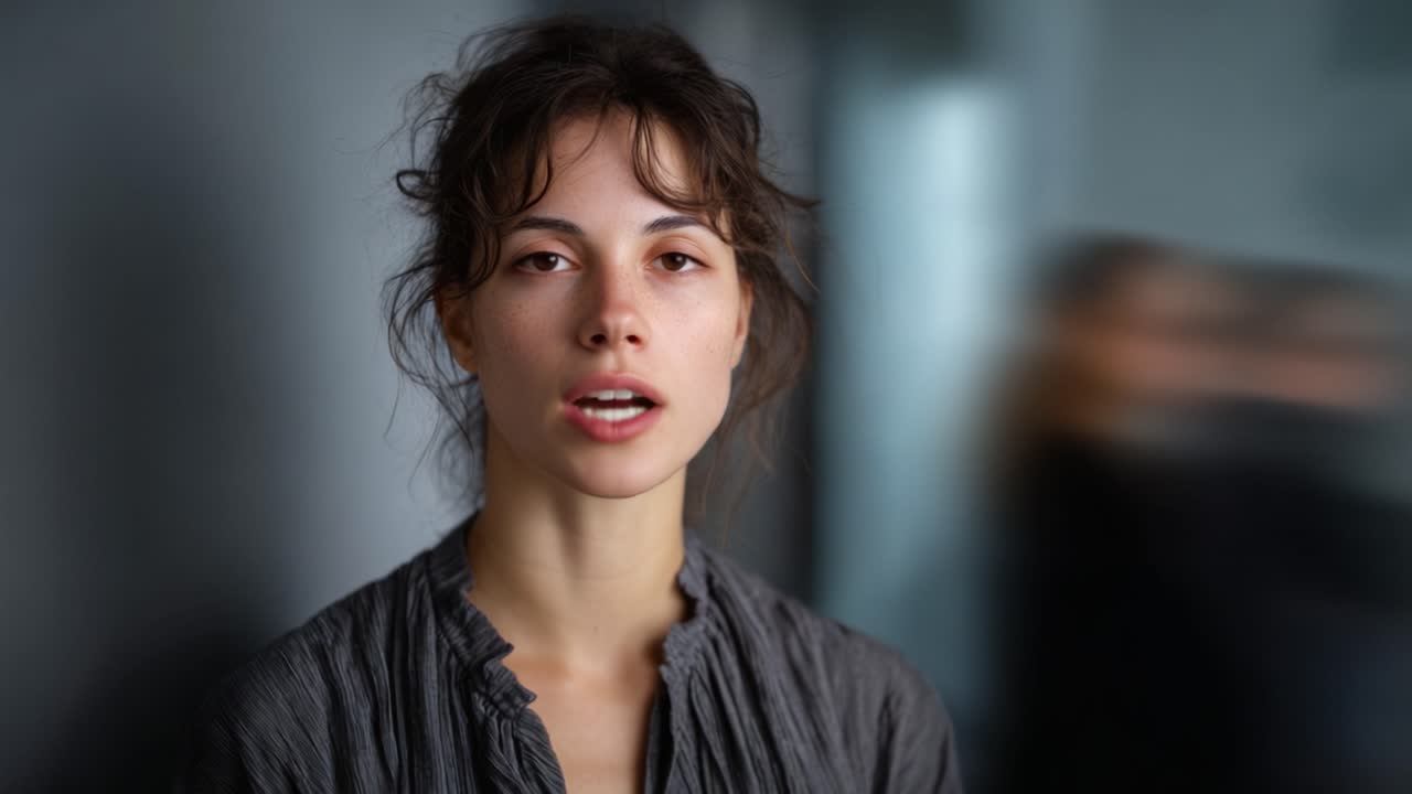 Captivating Moments of Contemplation and Expression: A Journey Through Inner Thoughts and Emotions Captured in Still Frames of a Reflective Young Woman
