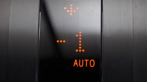 elevator display showing auto mode