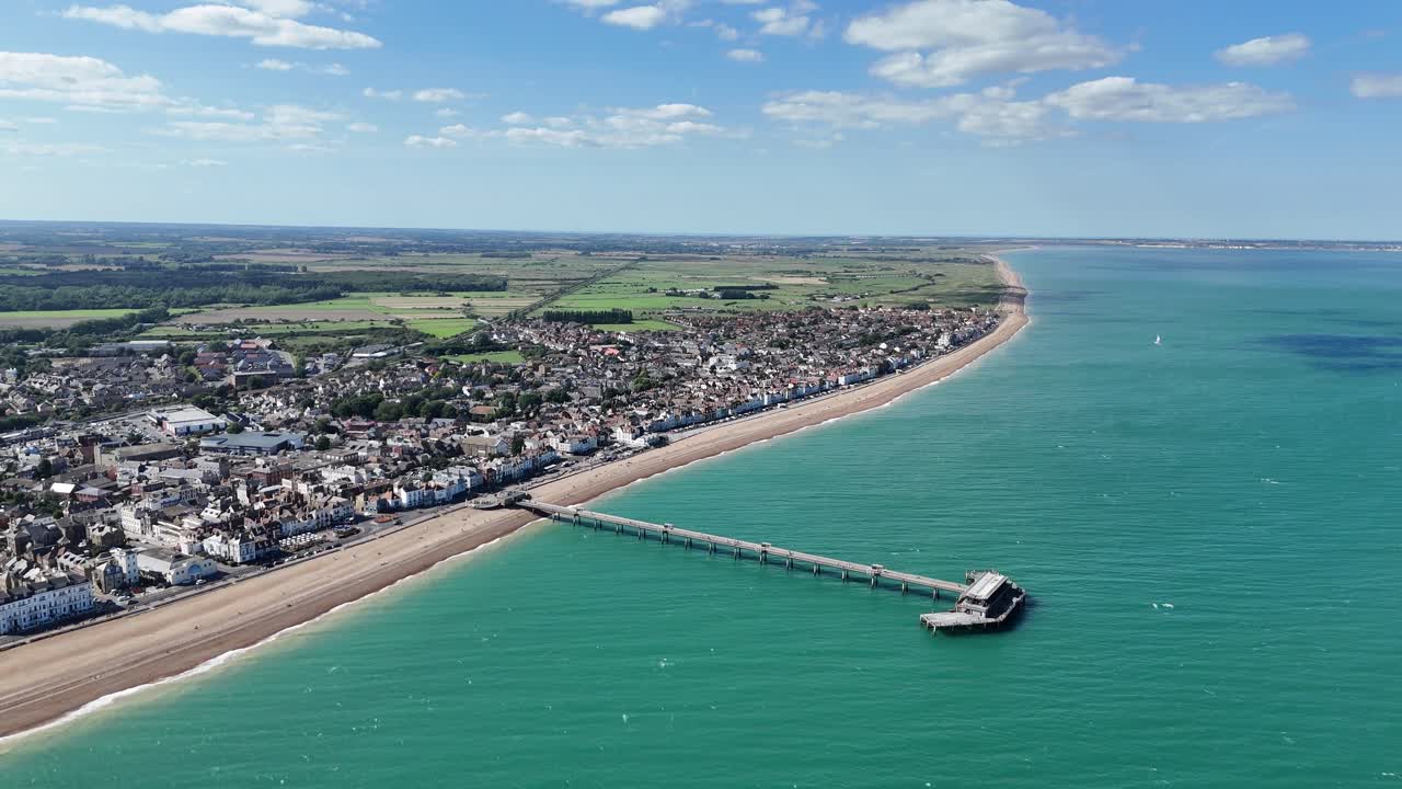 Deal seaside town seafront Kent UK high angle
