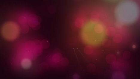 Animation-of-colorful-bokeh-moving-on-dark-background