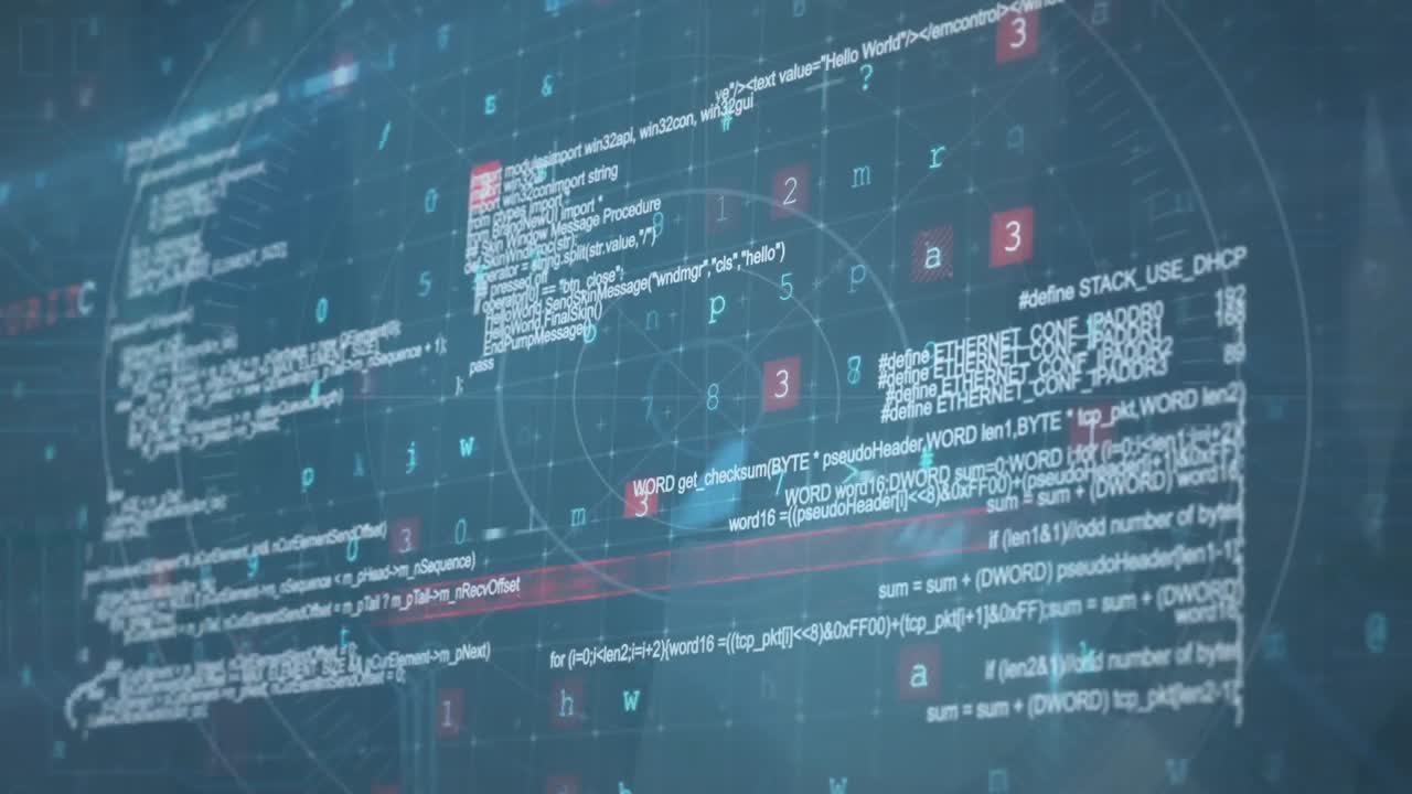 Animation of data processing over server room
