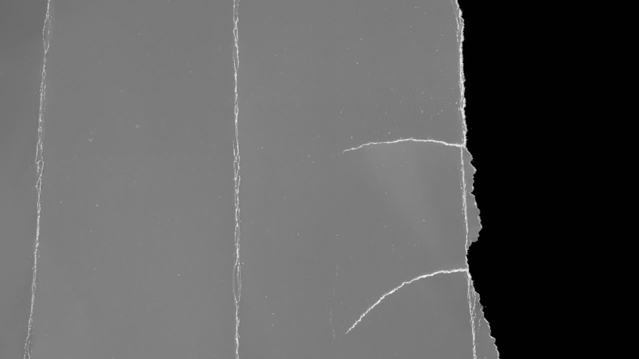 Gray Torn Paper Transition Overlay with Alpha Channel