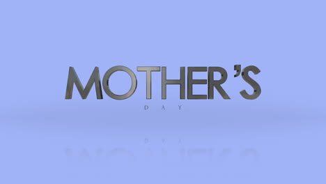 modern and sleek silver letter logo for mothers day on a blue background