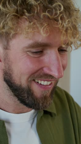 close-up portrait of a happy man