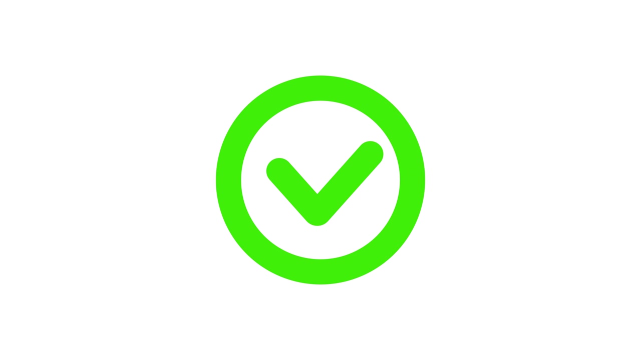 Animated Green Checkmark Icon Appearing in Circle