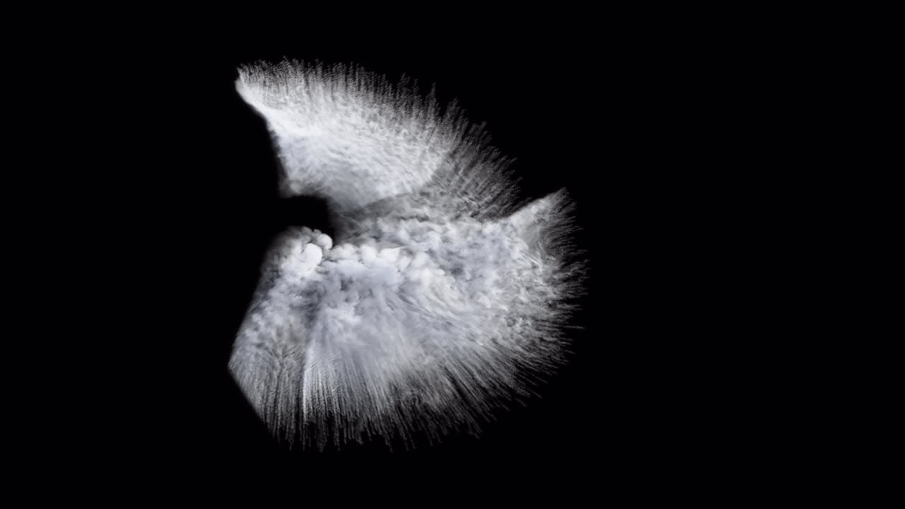 Titolo con testo effetto fumo alla fine su sfondo trasparente