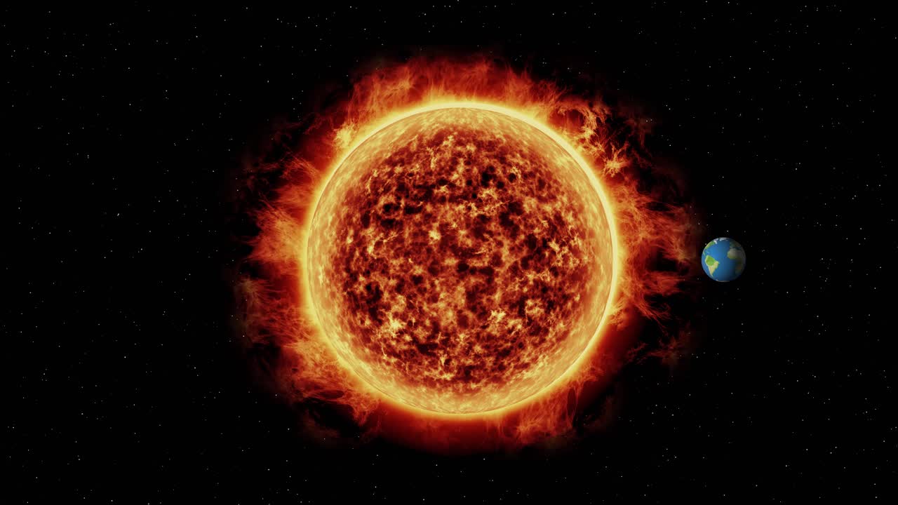 анимированная последовательность солнцев и орбитальных планет