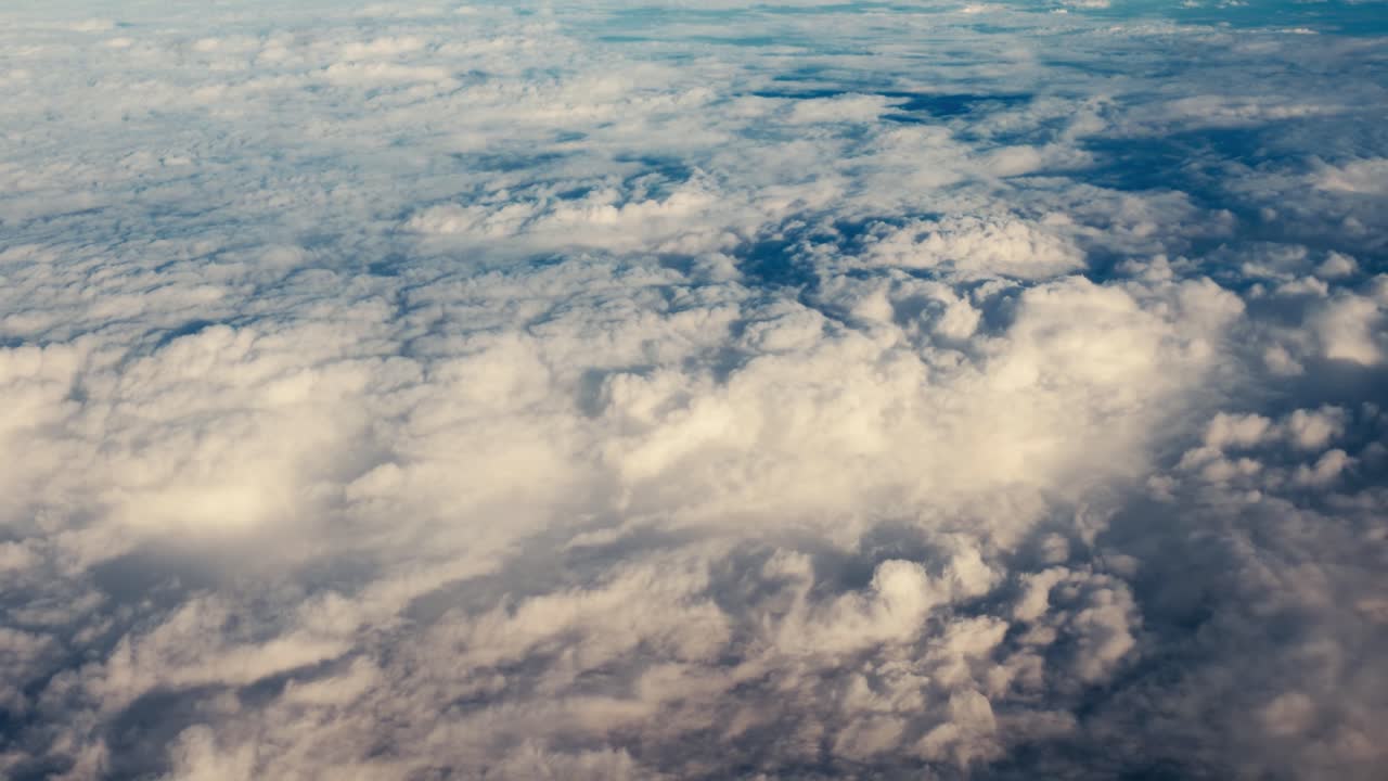 Blue sky with clouds bird's-eye view
