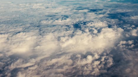 blue sky with clouds bird's-eye view