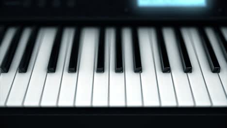 close-up of a synthesizer keyboard